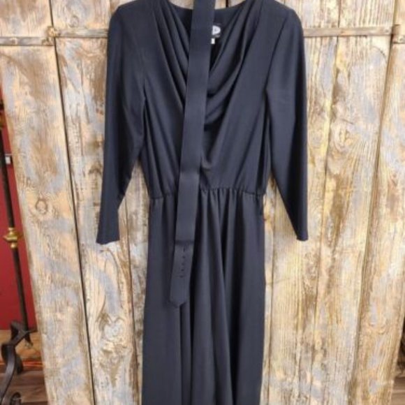 Clues Collection New York Paris Black Formal Evening Gown Dress - Picture 2 of 8